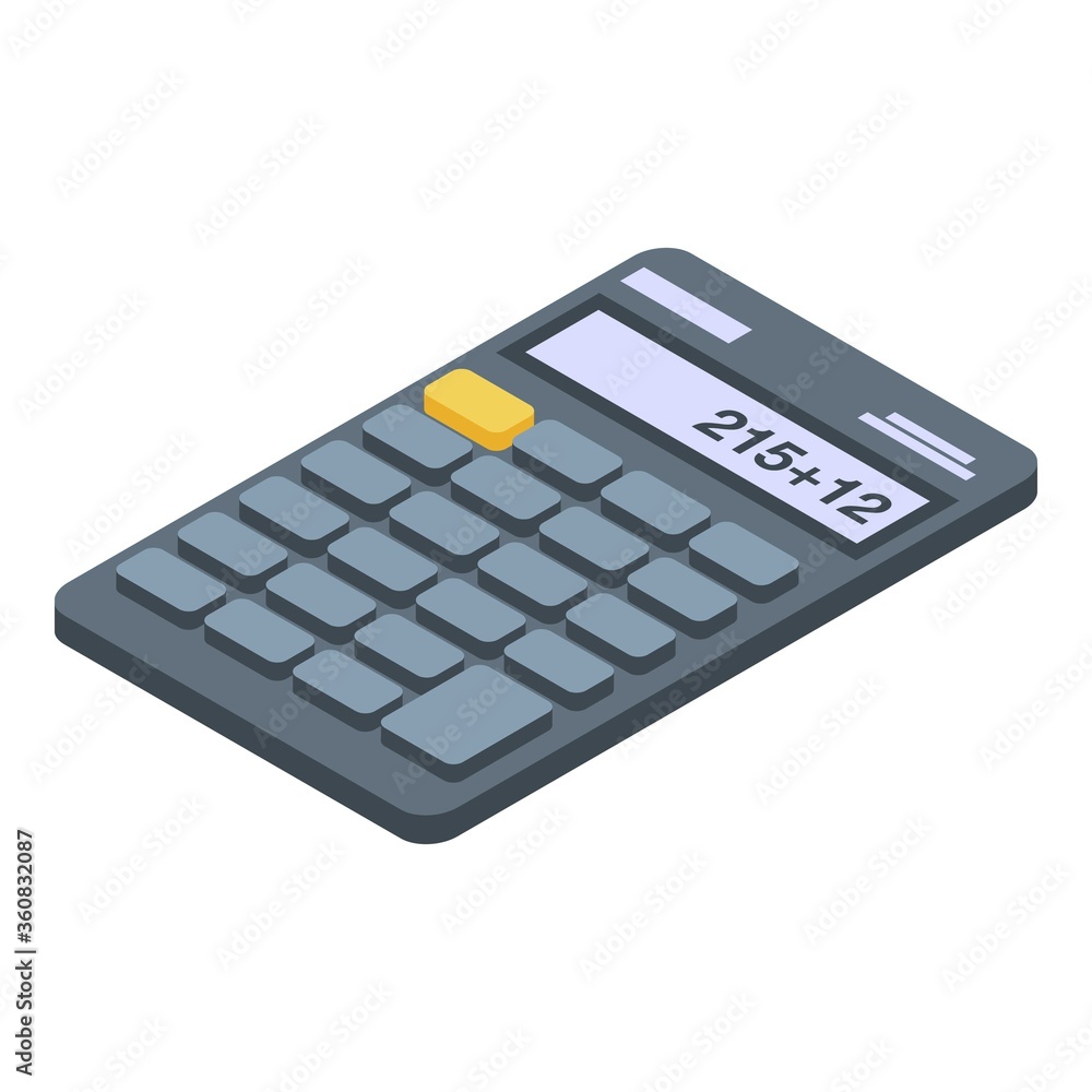 Aufkleber accounting calculator icon. isometric of accounting calculator vector icon for web design isolated o