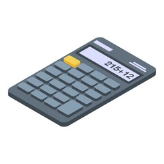 Obraz premium Accounting calculator icon. Isometric of accounting calculator vector icon for web design isolated on white background