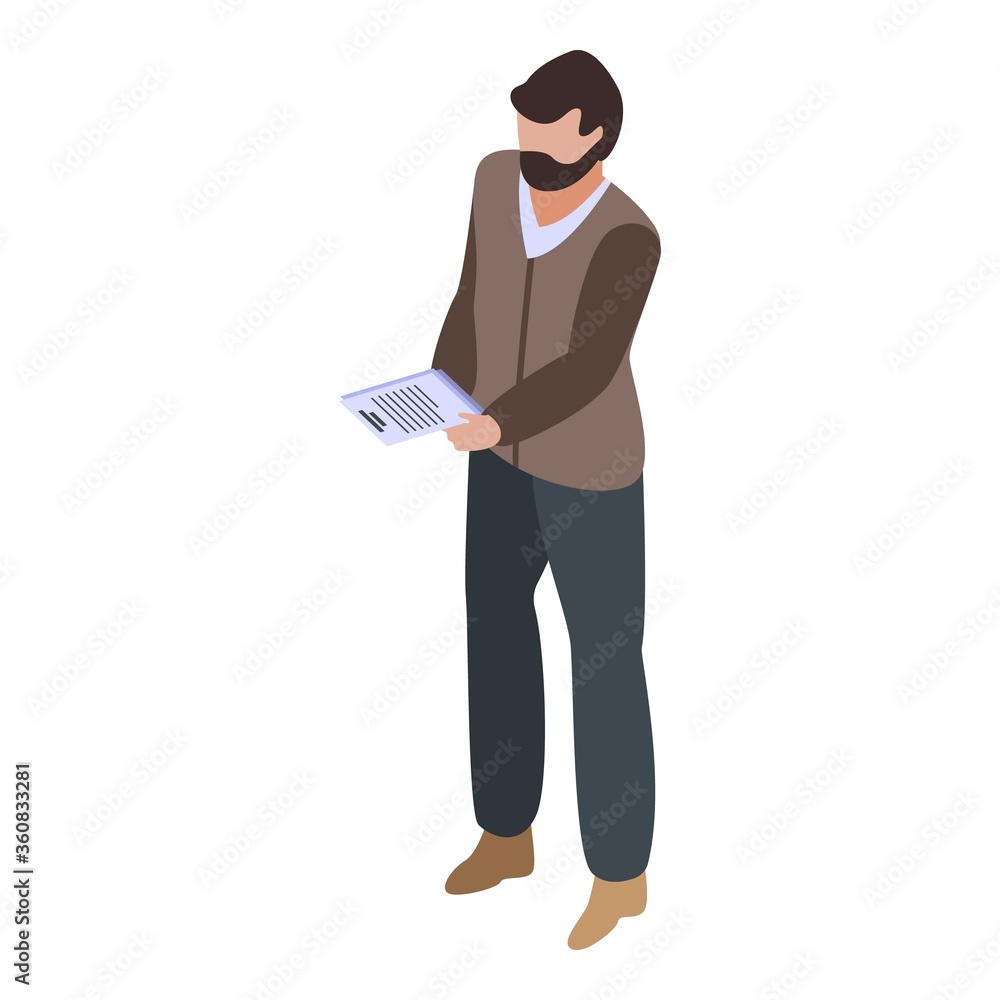 Poster immigrant icon. isometric of immigrant vector icon for web design isolated on white background