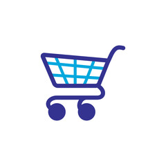 shopping chart icon logo illustration design