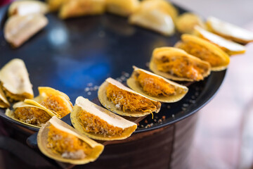  Thai crispy Pancake cook from iron pan