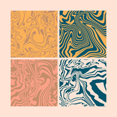 Trendy marble seamless pattern element set