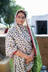 Outdoor Portrait of confident Senior Indian Woman