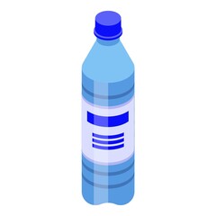 Mineral water bottle icon. Isometric of mineral water bottle vector icon for web design isolated on white background