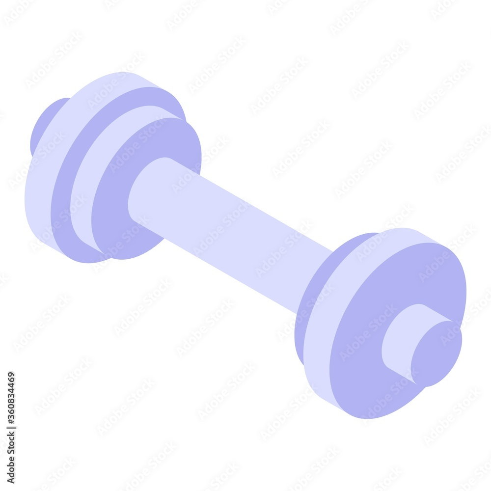 Poster gym dumbbell icon. isometric of gym dumbbell vector icon for web design isolated on white background