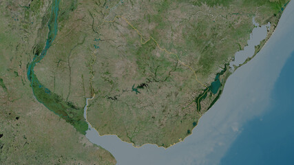 Uruguay - overview. Satellite
