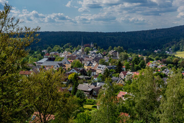 Sonniger Ausflug an einen Sommertag Tag durch das Fichtelgebirge - Bischofsgrün/Deutschland