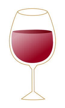 ボジョレーヌーボ　赤ワイン　イラスト素材　ベクター
