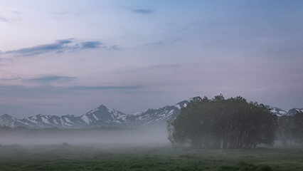 Misty morning in the mountains