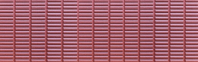 Panorama of Red painted cement pattern wall texture and background seamless
