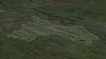 Sơn La, Vietnam - outlined. Satellite