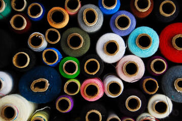 Spools of colourful thread