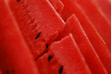 Close up of watermelon slices