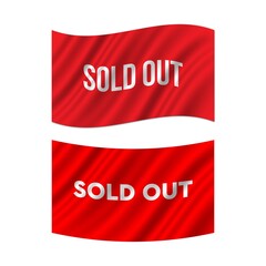 Flag of sold out background template.