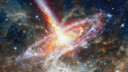 Pulsar highly magnetized neutron star. Elements of this image furnished by NASA