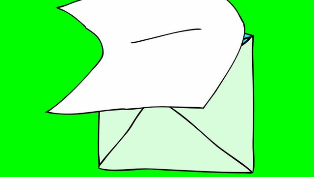 CARTOON STYLE ENVELOPE,
Hand drawn animated envelope.You can add name and adress blank sides.Comes with Green screen/Alpha matte.HD 1080.