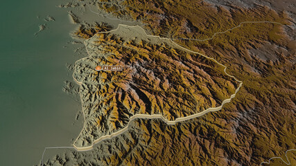 Raymah, Yemen - extruded with capital. Relief