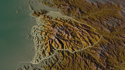 Raymah, Yemen - outlined. Relief
