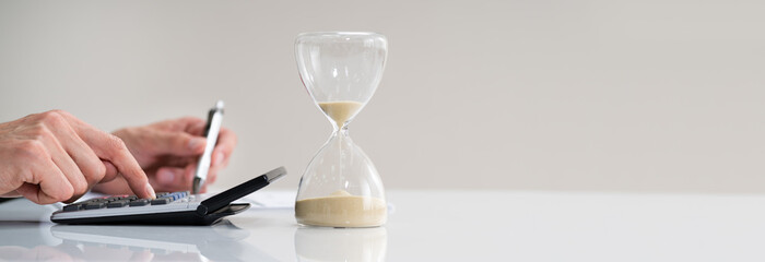 Late Invoice And Hourglass Deadline Working