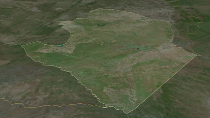 Masvingo, Zimbabwe - outlined. Satellite