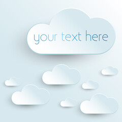 Clouds Abstract Background - vector design