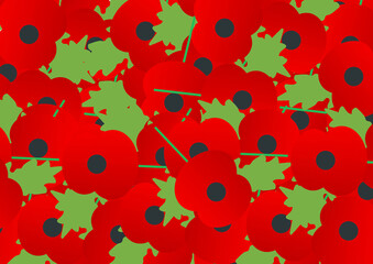 Remembrance Day poppy appeal poppies vector
