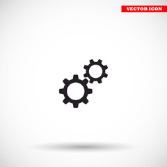 Gears  vector icon , lorem ipsum Flat design