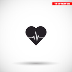 Heartbeat  vector icon , lorem ipsum Flat design