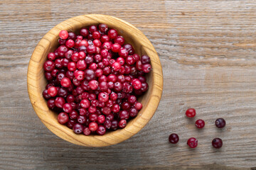 raw cranberries in a plate
