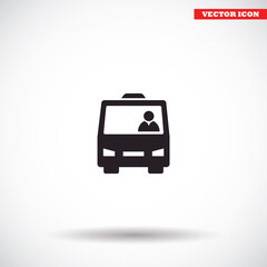 Bus  vector icon , lorem ipsum Flat design
