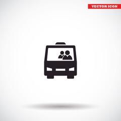 Bus  vector icon , lorem ipsum Flat design