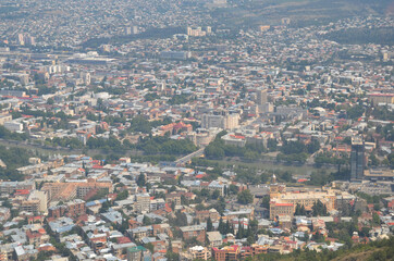 Naklejka premium Panorama of Tbilisi. Georgia, Caucasus.