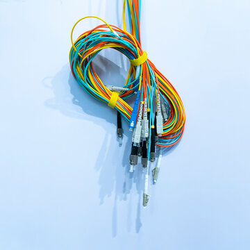 collection of different single mode fiber optic connectors
