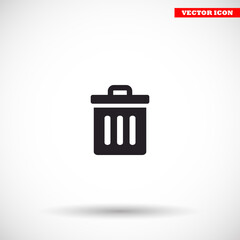 Trash vector icon , lorem ipsum Flat design