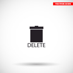 Trash  vector icon , lorem ipsum Flat design