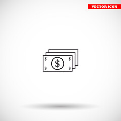 Dollar  vector icon , lorem ipsum Flat design
