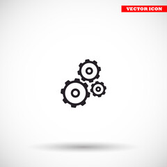 Gears  vector icon , lorem ipsum Flat design