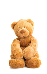soft toy bear and isolated