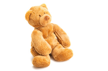 soft toy bear and isolated