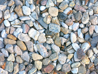 multi-colored gravel made of stones, excellent natural background