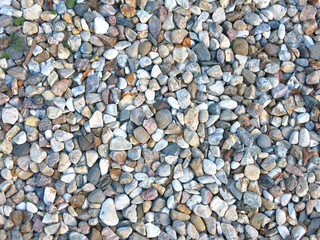 multi-colored gravel made of stones, excellent natural background