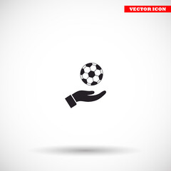 ball in hand icon , lorem ipsum Flat design