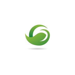 initial g logo with green design vector, icon, element, template