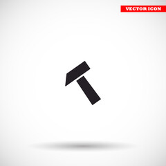Hammer vector icon  , lorem ipsum Flat design