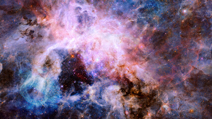 Purple universe, abstract nebula. Elements of this image furnished by NASA