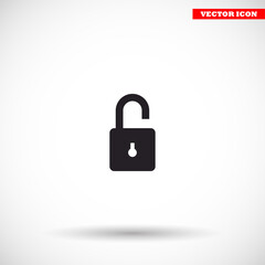 Lock vector icon , lorem ipsum Flat design