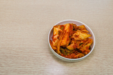 Small bowl of Korean kimchi