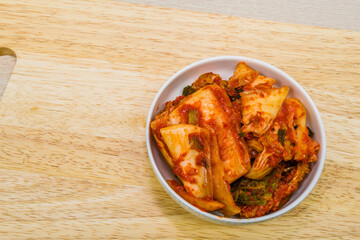 Small bowl of Korean kimchi