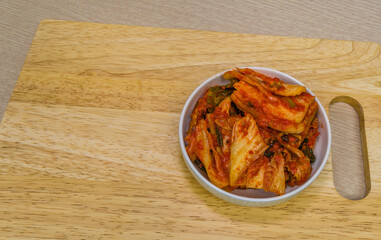 Small bowl of Korean kimchi