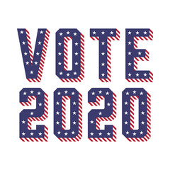 Fototapeta premium United States of America (USA) Elections VOTE 2020 with Stars and Stripes Concept Vector Illustration